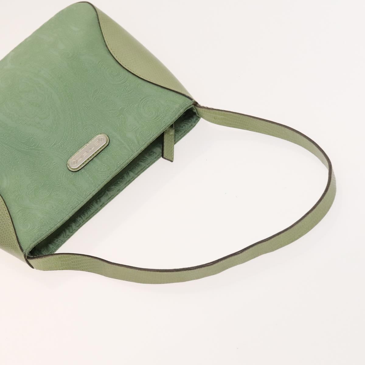ETRO Paisley Shoulder Bag PVC Canvas 2 Set Green Brown Auth BA3734