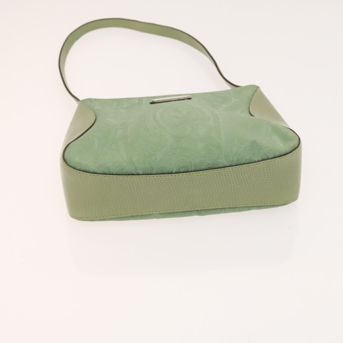 ETRO Paisley Shoulder Bag PVC Canvas 2 Set Green Brown Auth BA3734