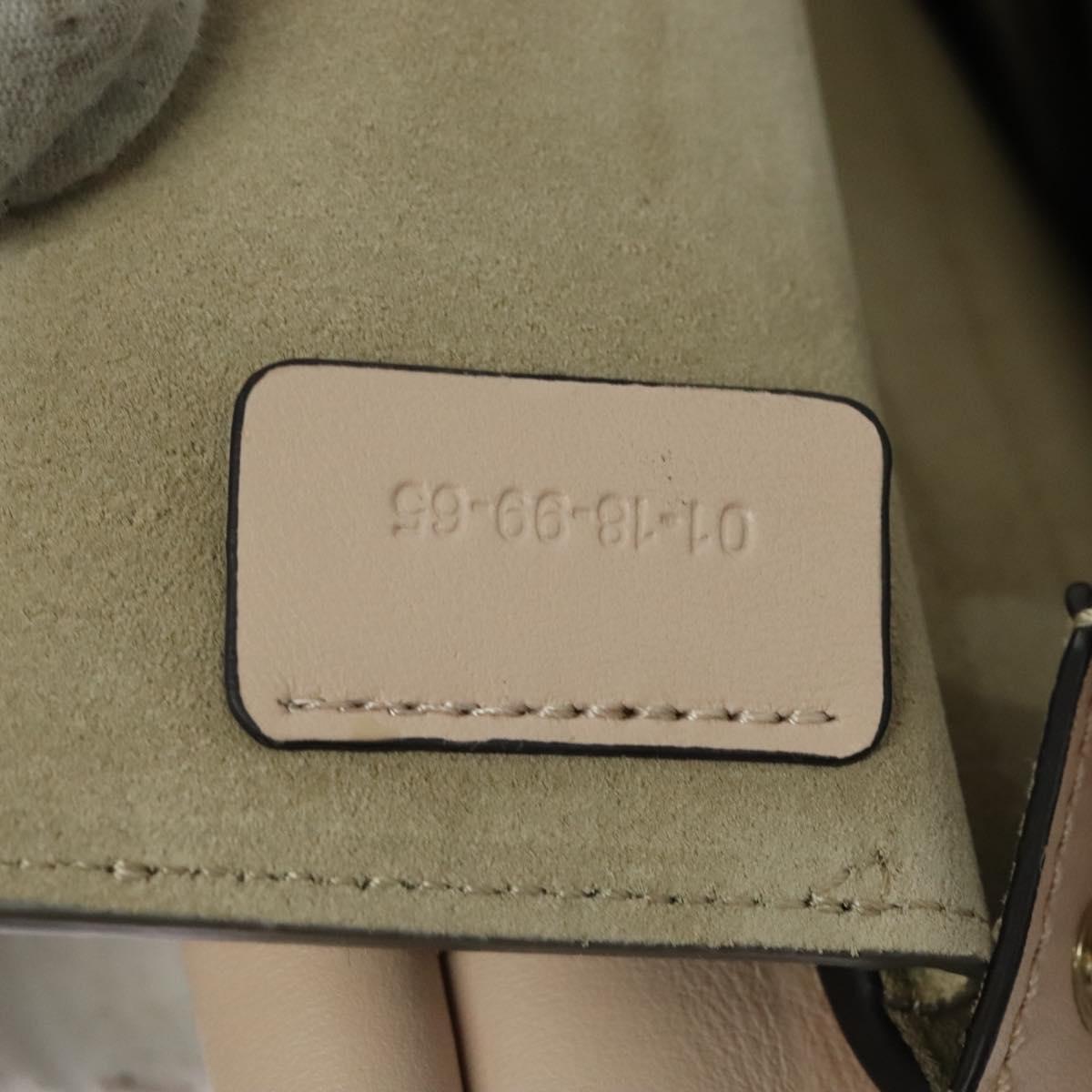 Chloe Fay Hand Bag Leather 2way Pink Gold Auth BA3740