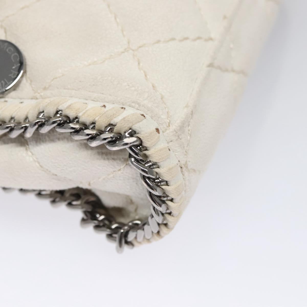 Stella MacCartney Chain Shoulder Bag Suede White Auth BA375