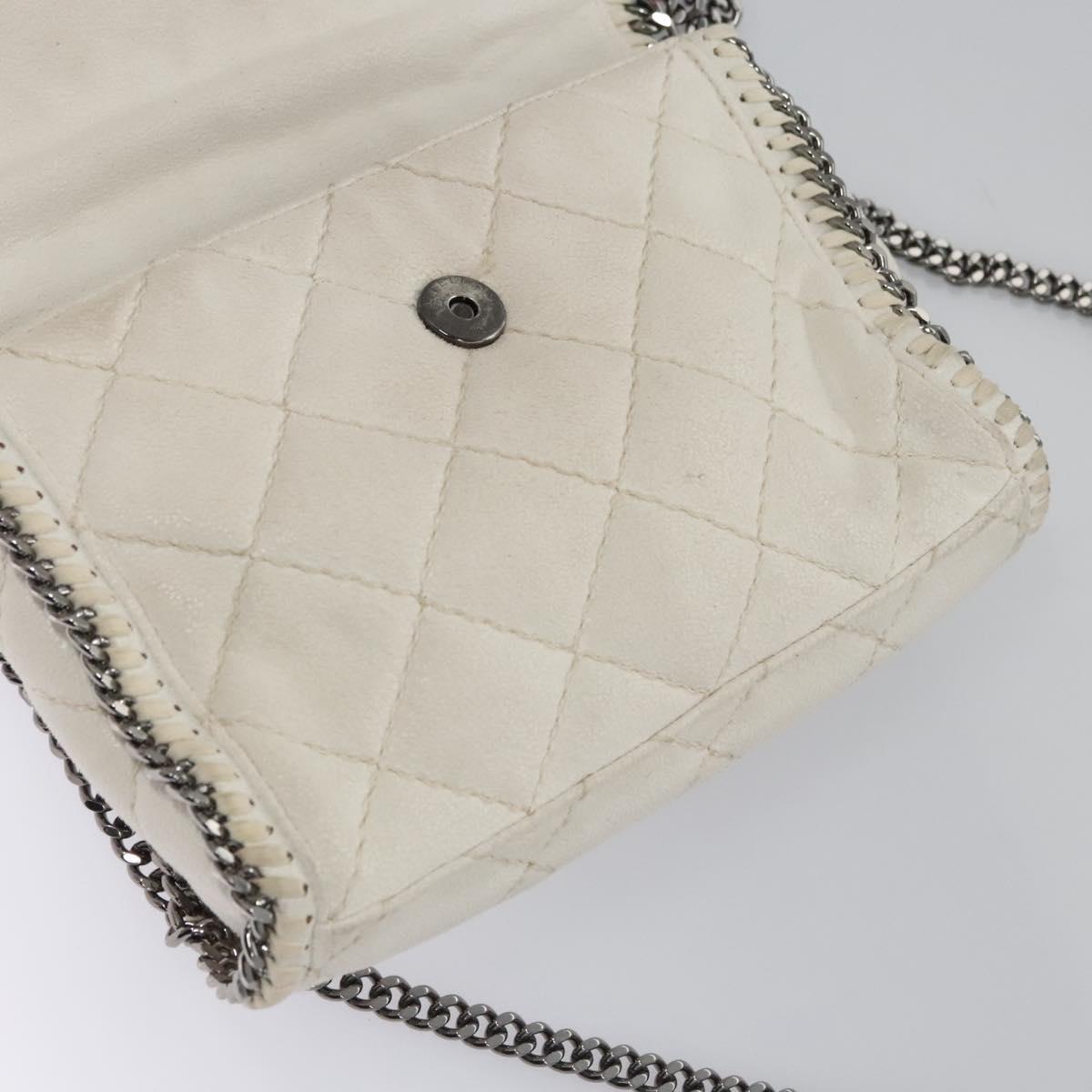 Stella MacCartney Chain Shoulder Bag Suede White Auth BA375