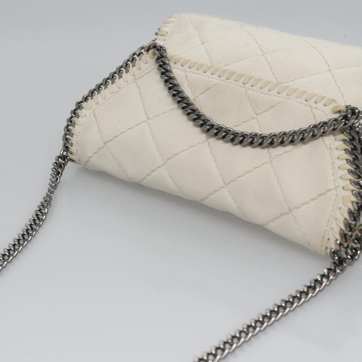 Stella MacCartney Chain Shoulder Bag Suede White Auth BA375