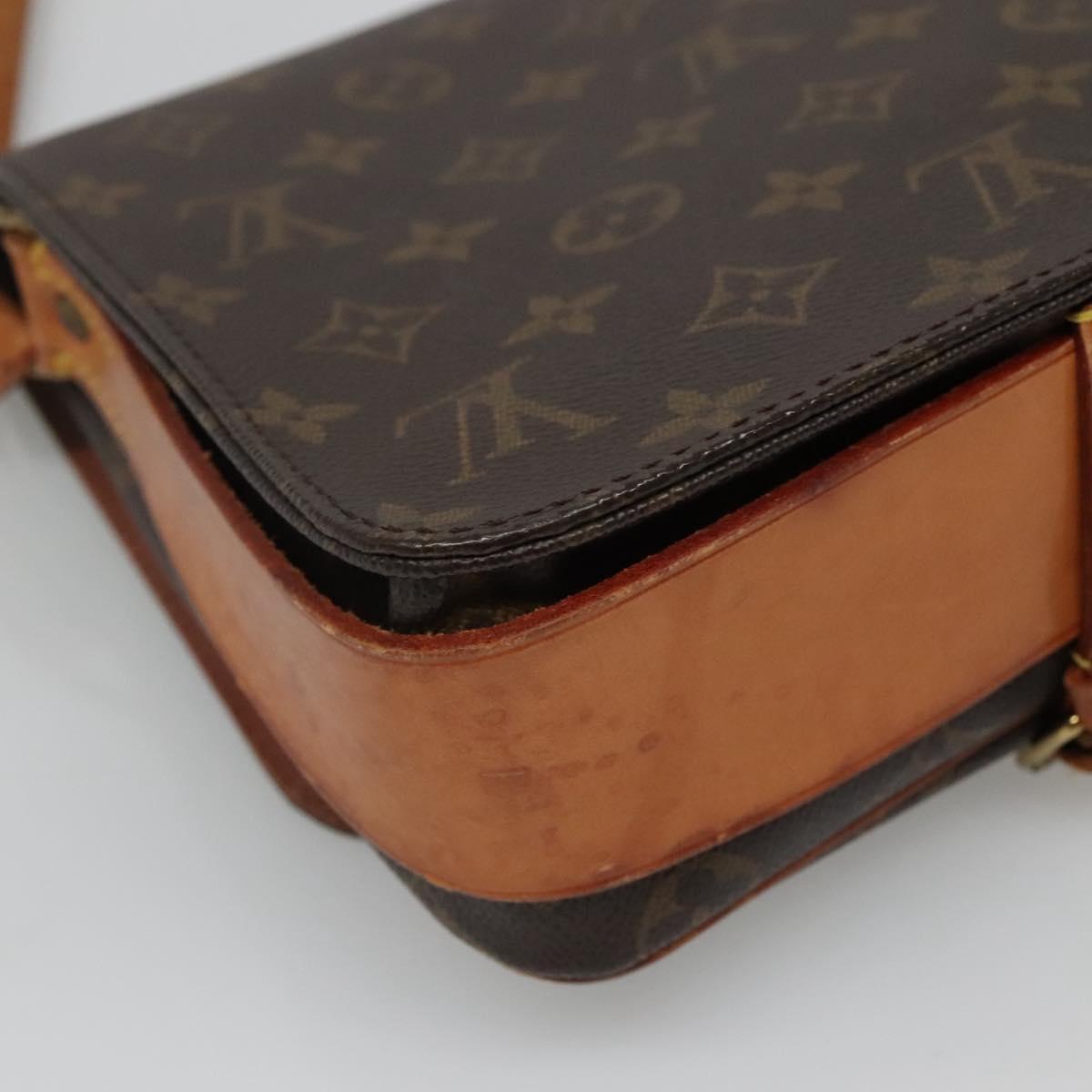 LOUIS VUITTON Monogram Cartouchiere MM Shoulder Bag M51253 LV Auth BA3758