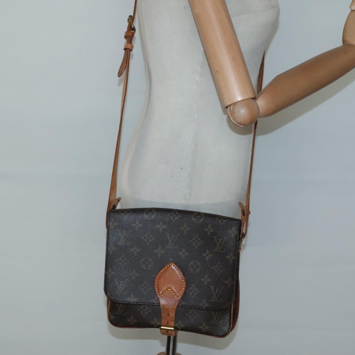 LOUIS VUITTON Monogram Cartouchiere MM Shoulder Bag M51253 LV Auth BA3758