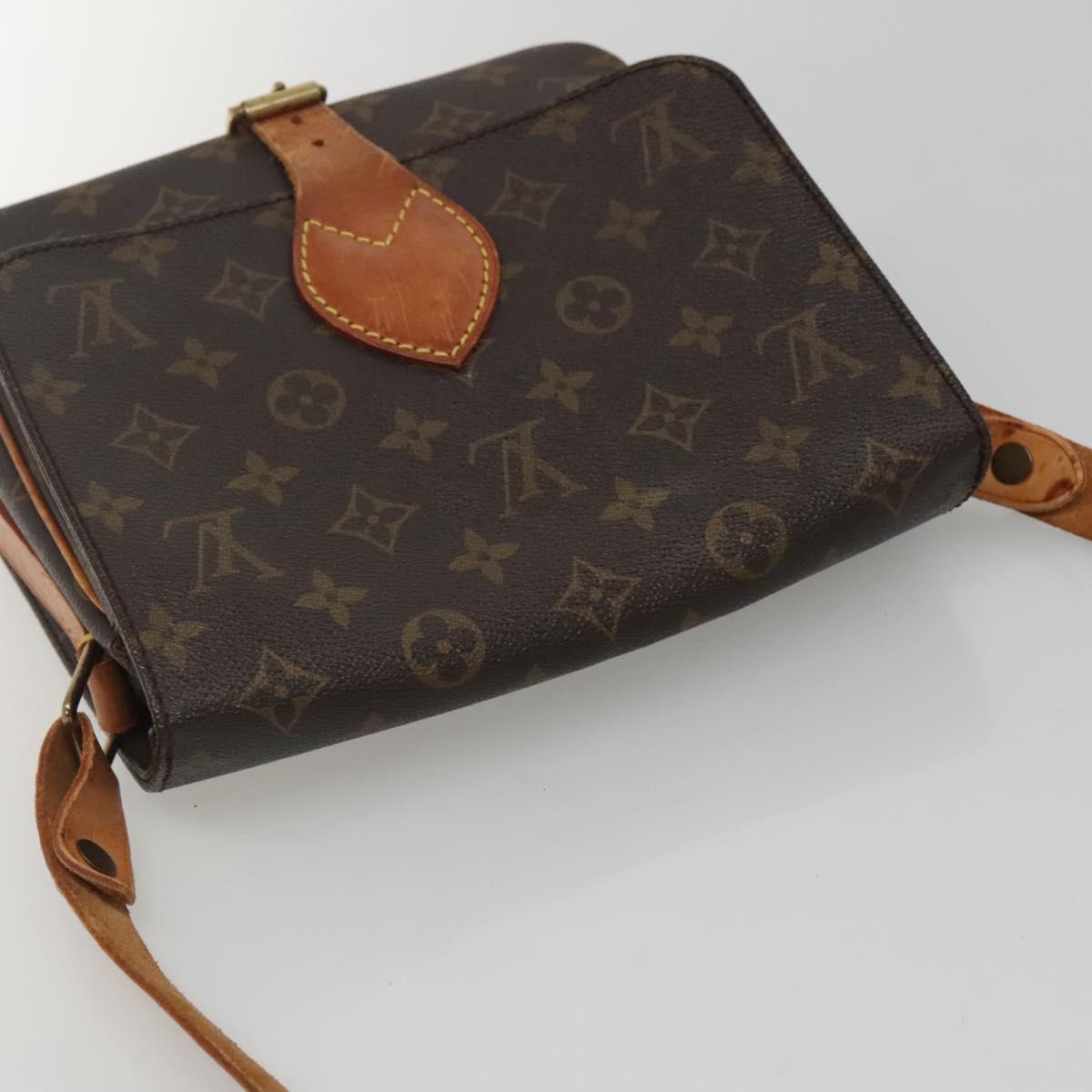 LOUIS VUITTON Monogram Cartouchiere MM Shoulder Bag M51253 LV Auth BA3758