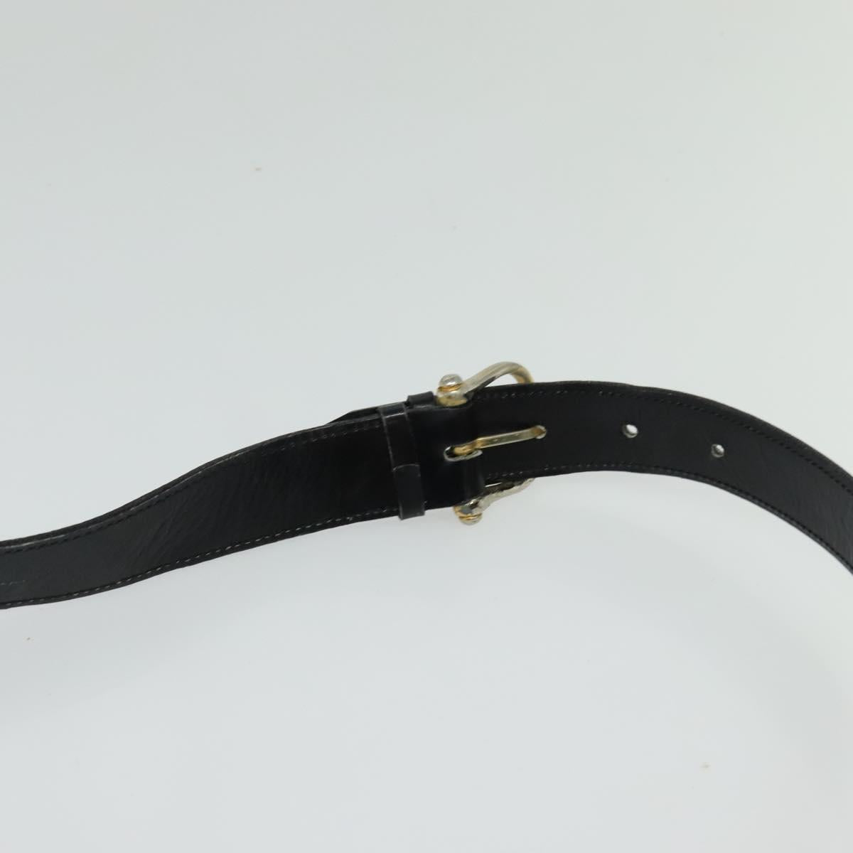 CELINE Sulky Shoulder Bag Leather Black Gold Auth BA3771