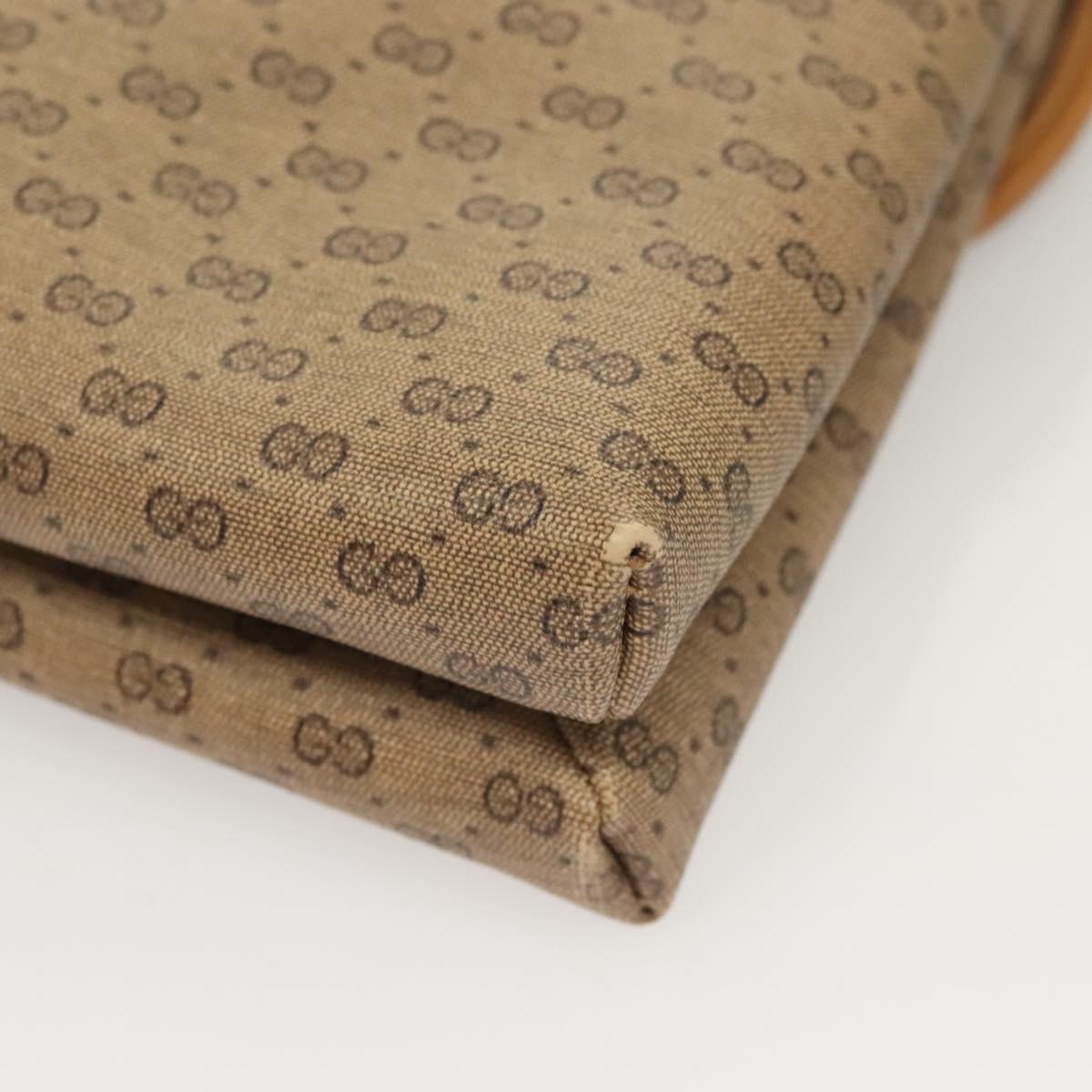 GUCCI Micro GG Supreme Shoulder Bag PVC Beige Gold 49 001 5548 Auth BA3774