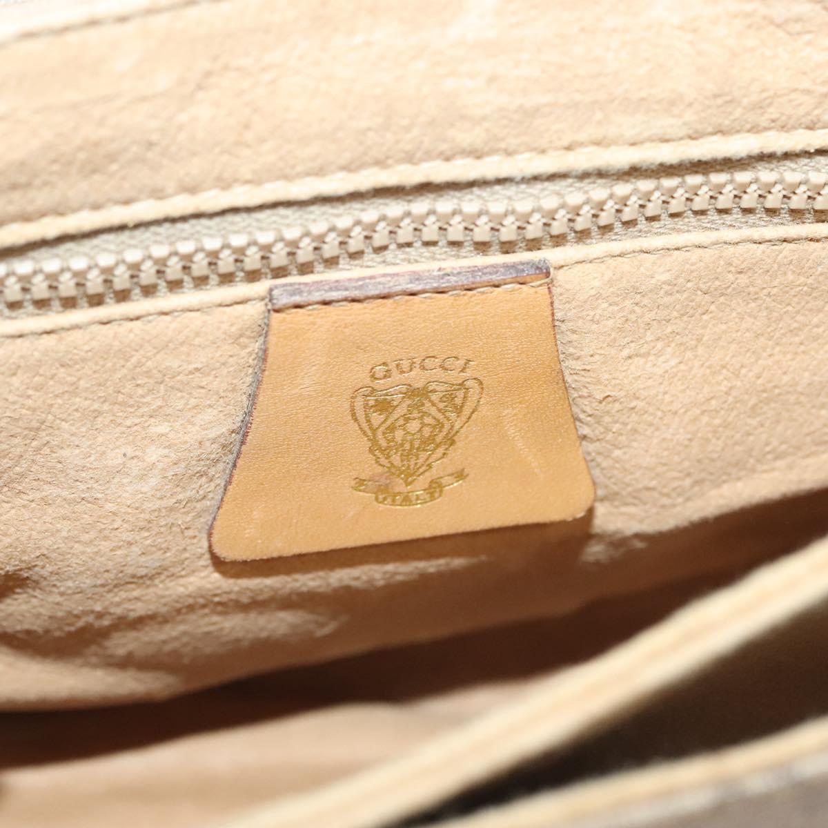 GUCCI Micro GG Supreme Shoulder Bag PVC Beige Gold 49 001 5548 Auth BA3774