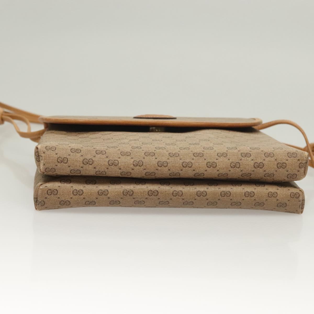 GUCCI Micro GG Supreme Shoulder Bag PVC Beige Gold 49 001 5548 Auth BA3774