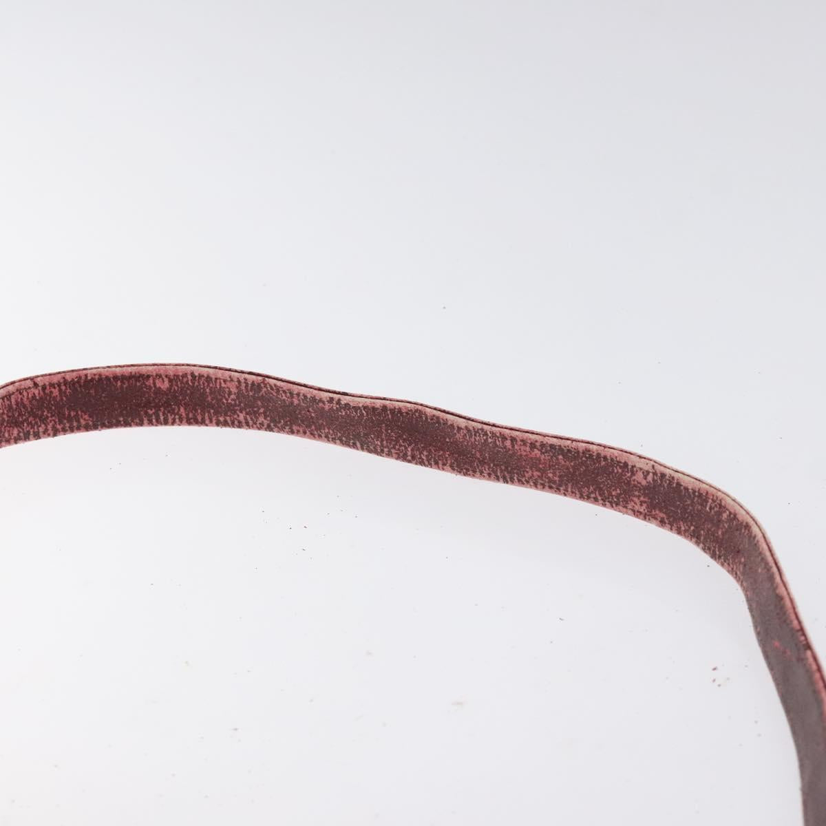 Christian Dior Trotter Canvas Shoulder Bag Red Gold Auth BA3780