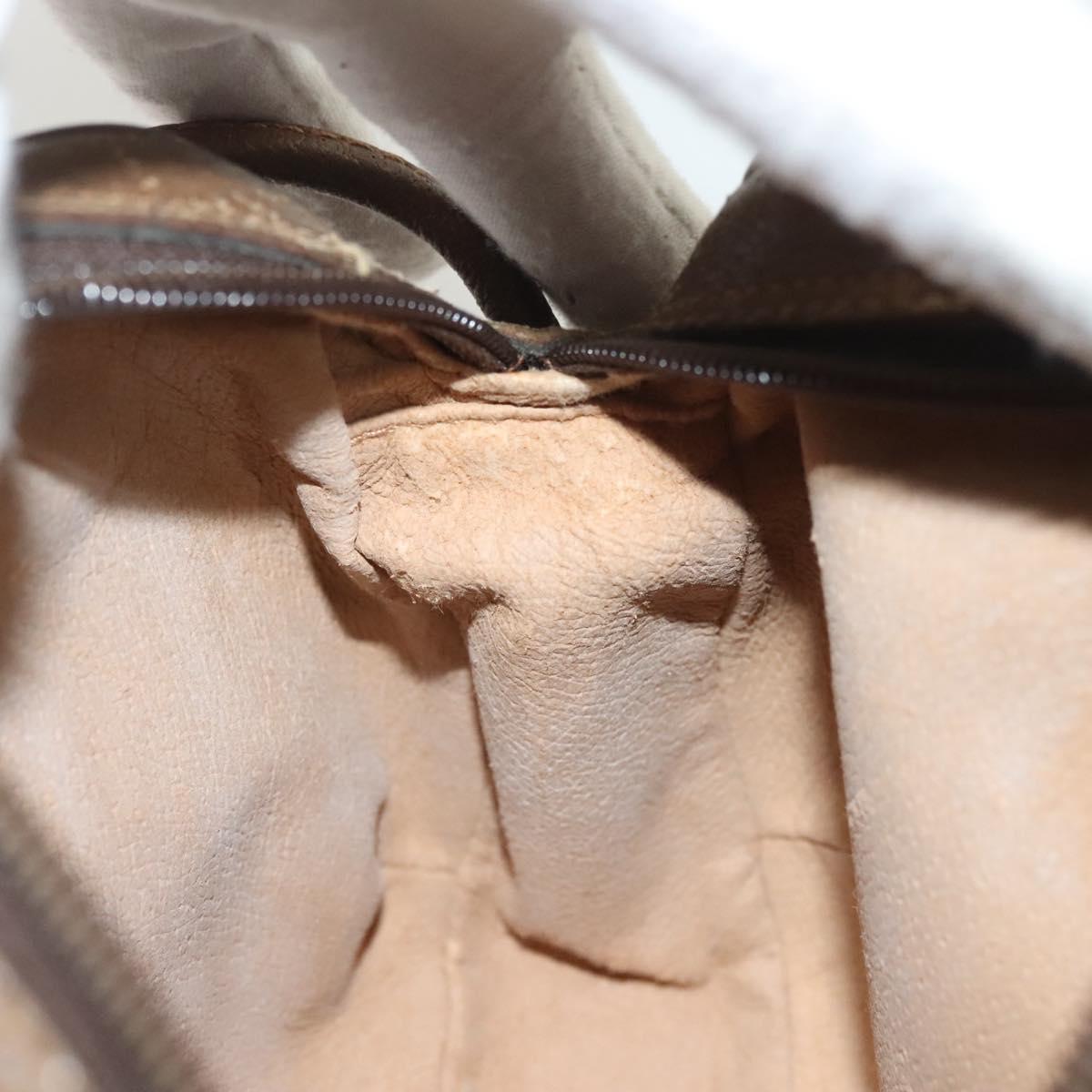 GUCCI GG Supreme Web Sherry Line Bag PVC Beige Gold 89 02 066 Auth BA3786