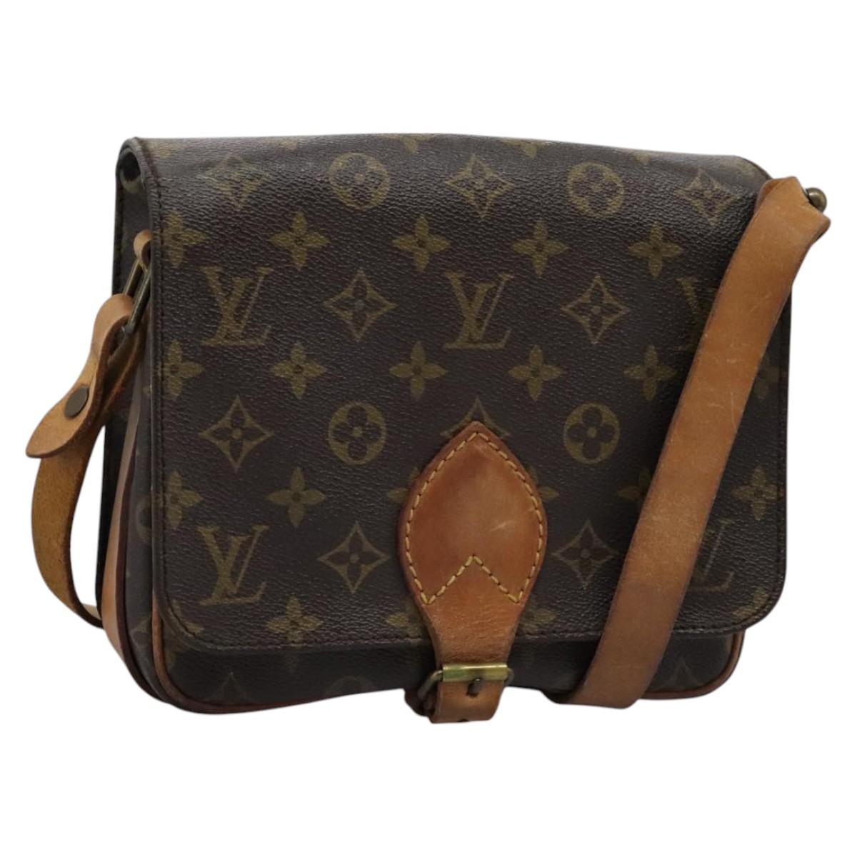 LOUIS VUITTON Monogram Cartouchiere MM Shoulder Bag M51253 LV Auth BA379