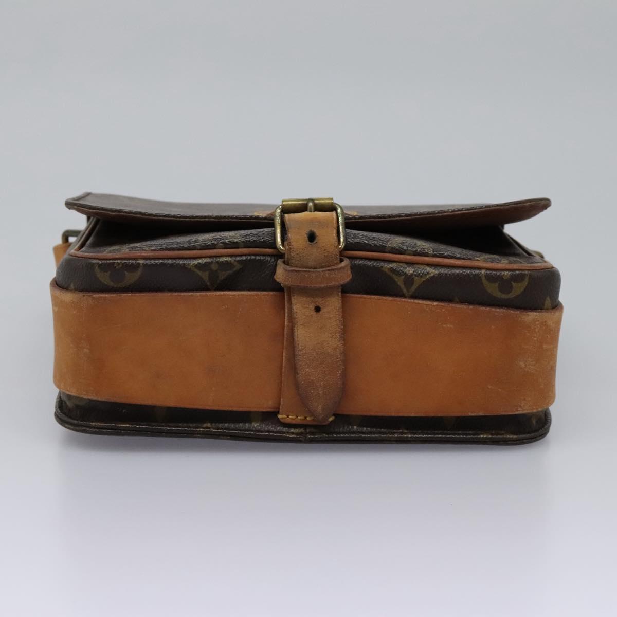 LOUIS VUITTON Monogram Cartouchiere MM Shoulder Bag M51253 LV Auth BA379