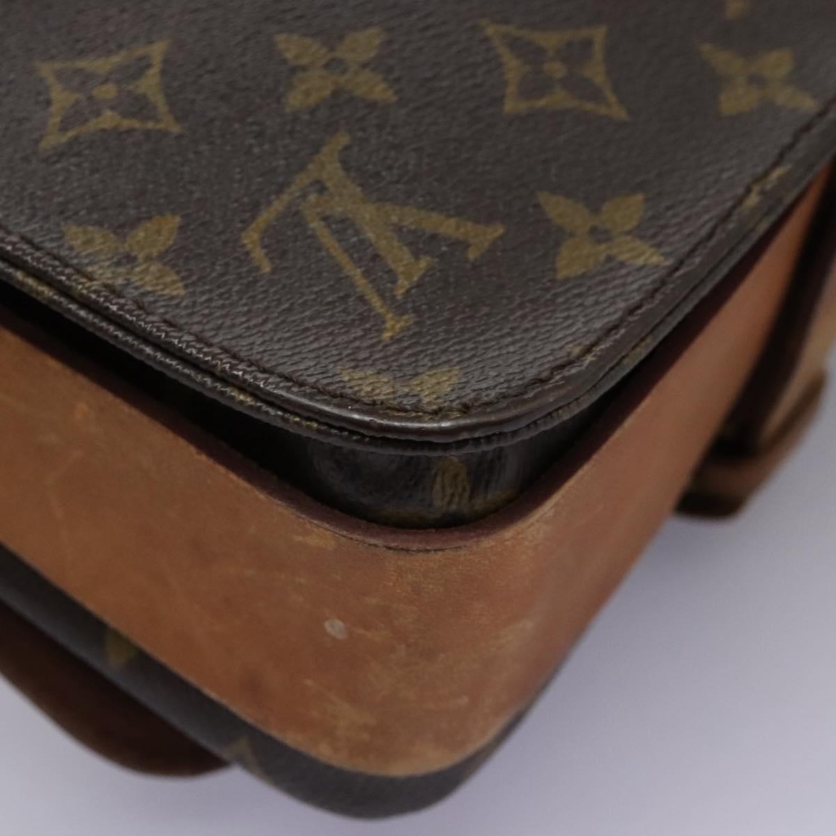 LOUIS VUITTON Monogram Cartouchiere MM Shoulder Bag M51253 LV Auth BA379