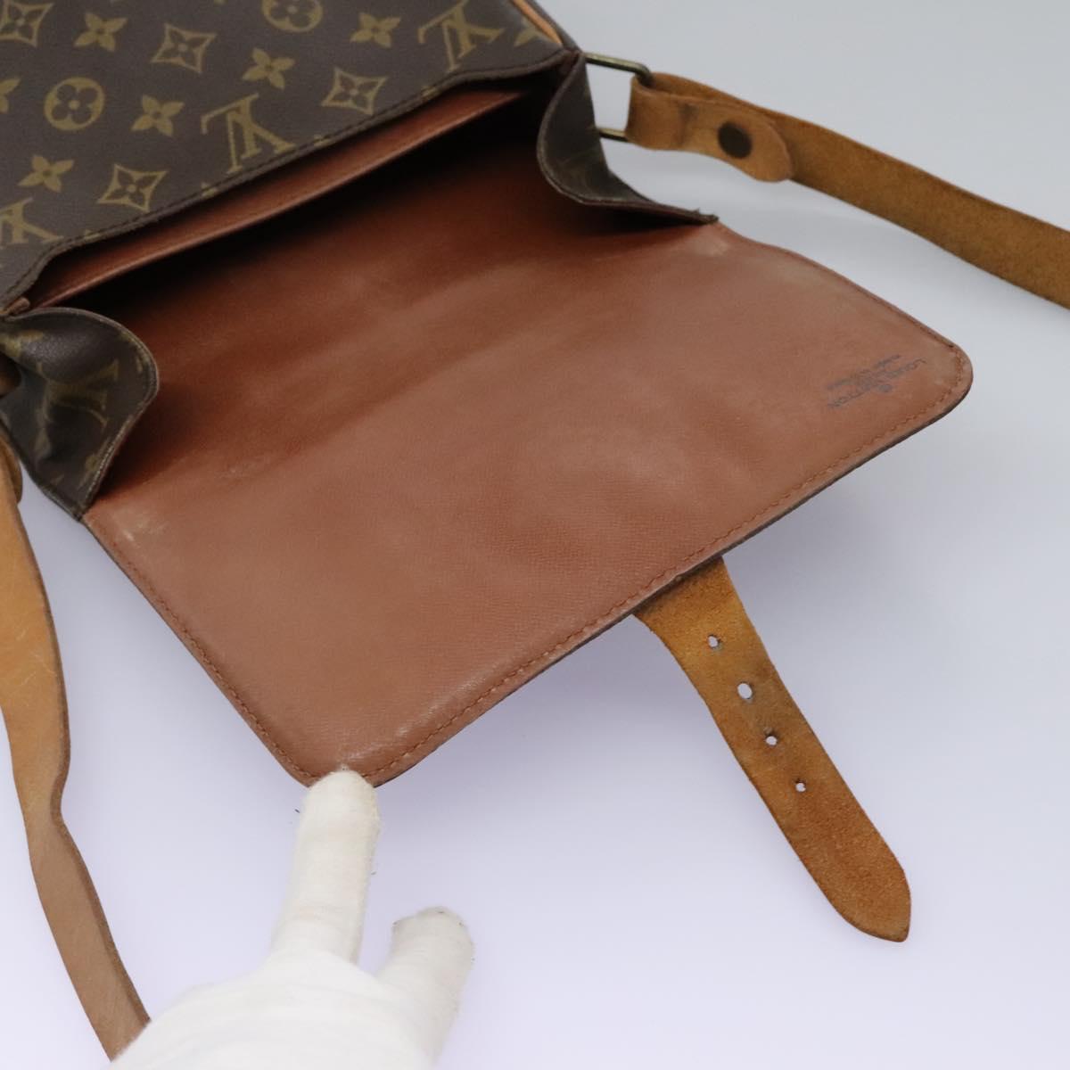 LOUIS VUITTON Monogram Cartouchiere MM Shoulder Bag M51253 LV Auth BA379