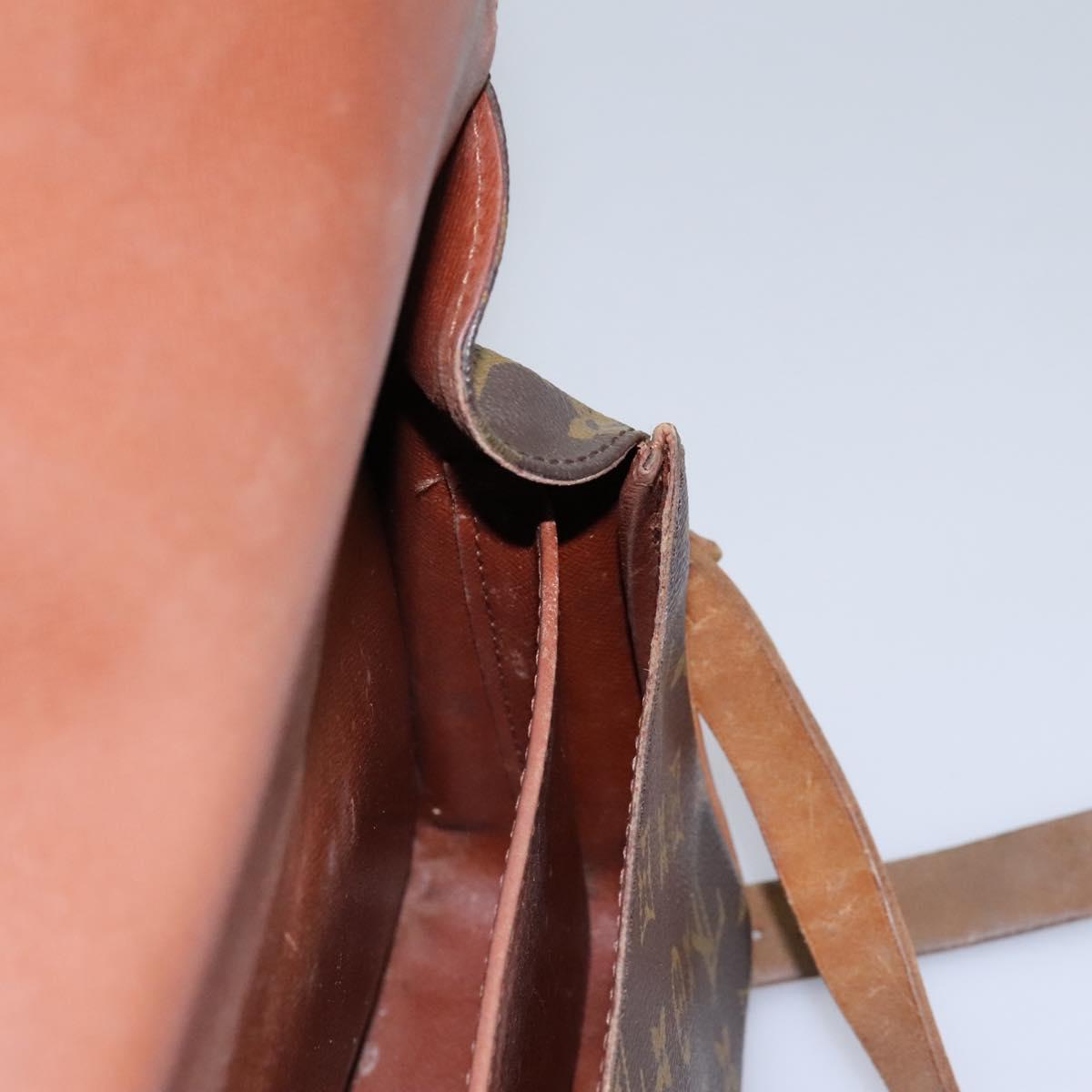 LOUIS VUITTON Monogram Cartouchiere MM Shoulder Bag M51253 LV Auth BA379