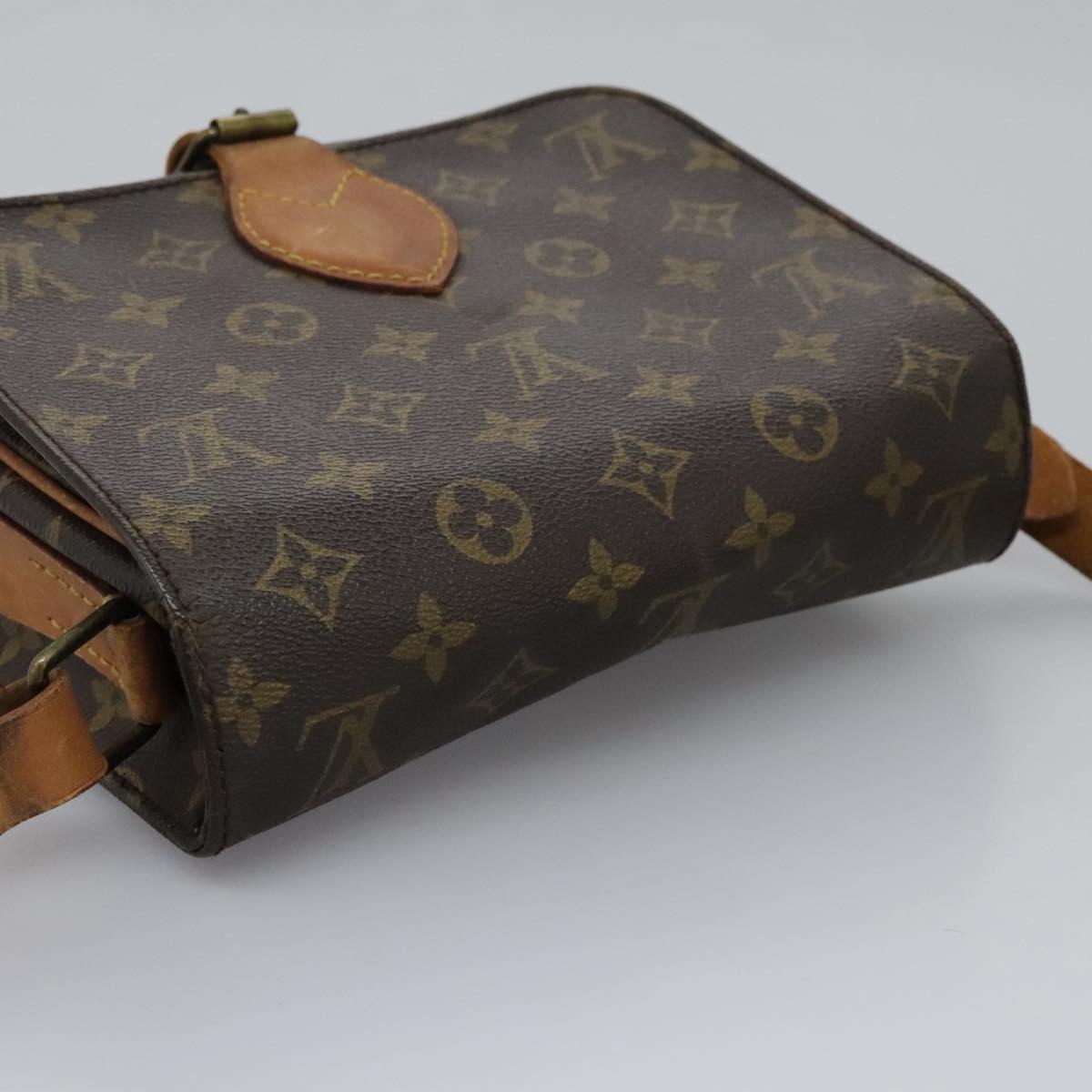 LOUIS VUITTON Monogram Cartouchiere MM Shoulder Bag M51253 LV Auth BA379
