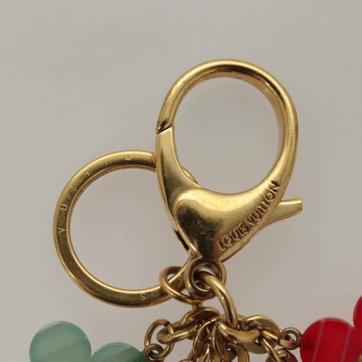 LOUIS VUITTON Porte Cles Pop Flower Charm Metal Multicolor M66144 LV Auth BA3797