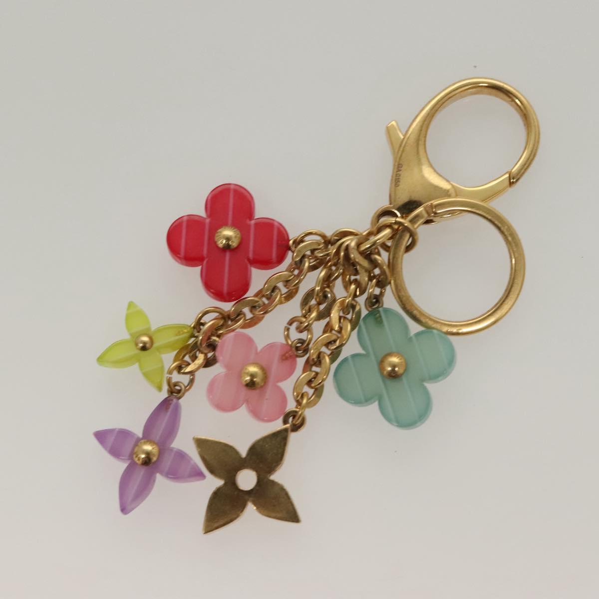 LOUIS VUITTON Porte Cles Pop Flower Charm Metal Multicolor M66144 LV Auth BA3797