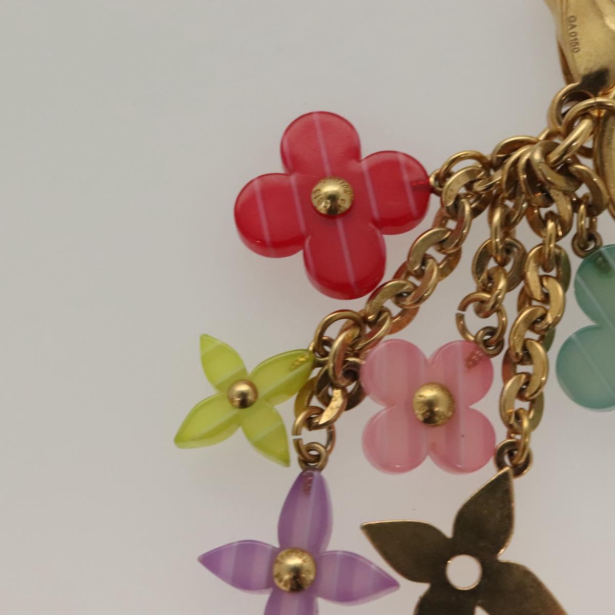 LOUIS VUITTON Porte Cles Pop Flower Charm Metal Multicolor M66144 LV Auth BA3797