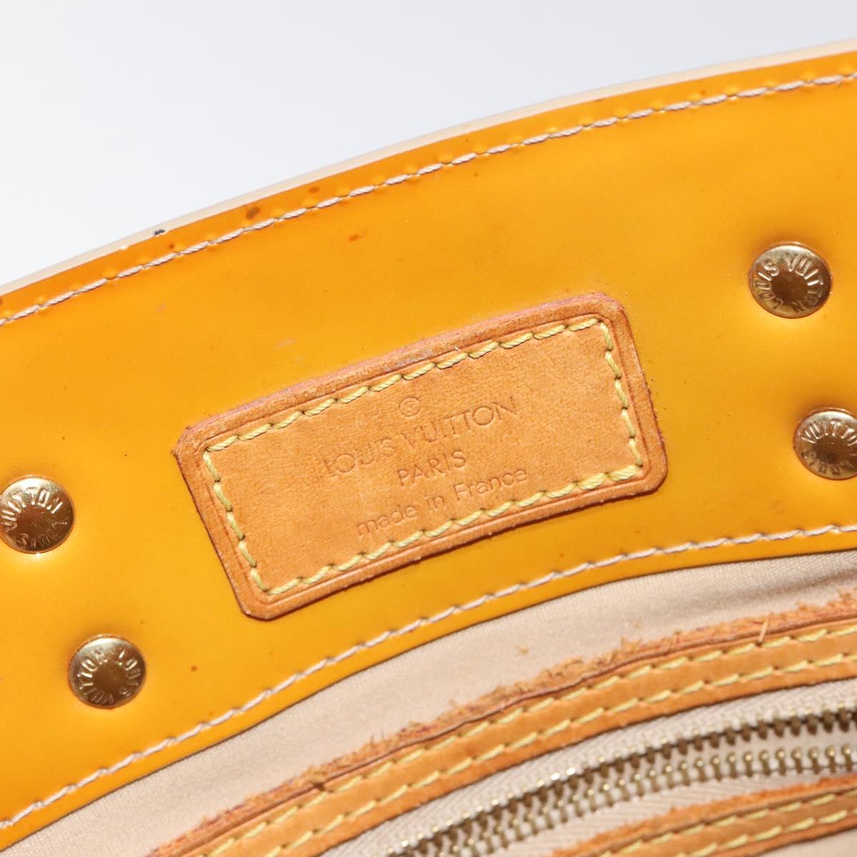 LOUIS VUITTON Monogram Vernis Reade PM Hand Bag Beige M91334 LV Auth BA3837