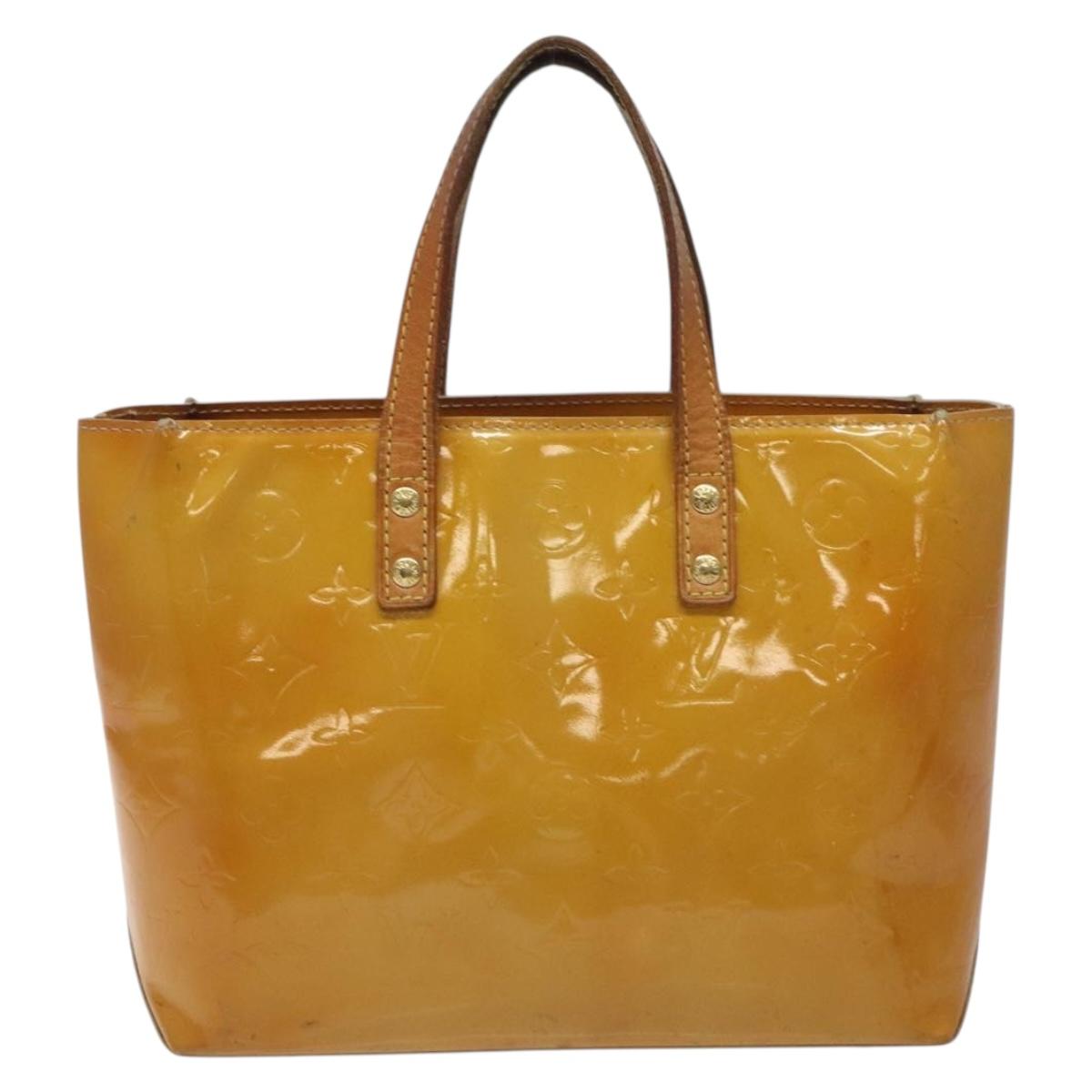 LOUIS VUITTON Monogram Vernis Reade PM Hand Bag Beige M91334 LV Auth BA3837