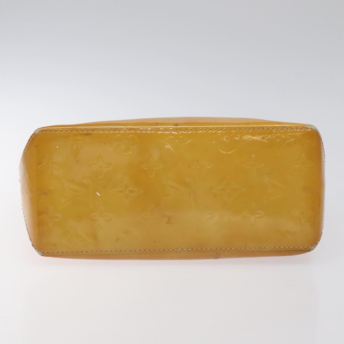 LOUIS VUITTON Monogram Vernis Reade PM Hand Bag Beige M91334 LV Auth BA3837