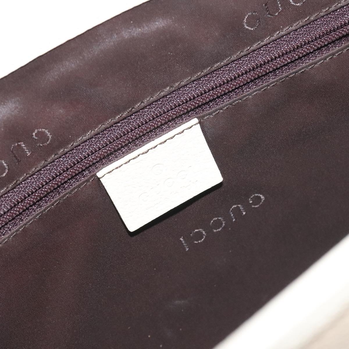 GUCCI Jackie Hand Bag Canvas Beige Silver 002 1073 Auth BA3848