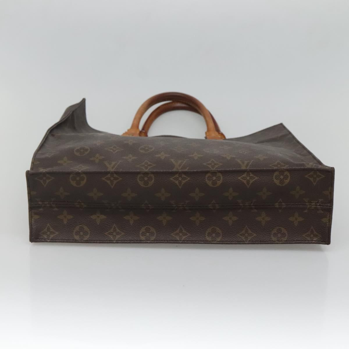 LOUIS VUITTON Monogram Sac Plat Hand Bag M51140 LV Auth BA3871