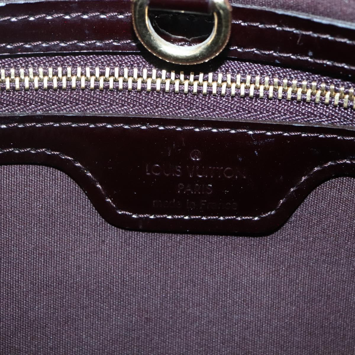 LOUIS VUITTON Monogram Vernis Wilshire PM Hand Bag Amarante M93641 Auth BA3874