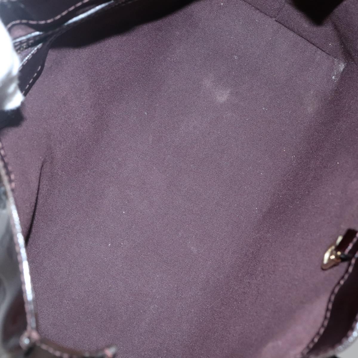 LOUIS VUITTON Monogram Vernis Wilshire PM Hand Bag Amarante M93641 Auth BA3874