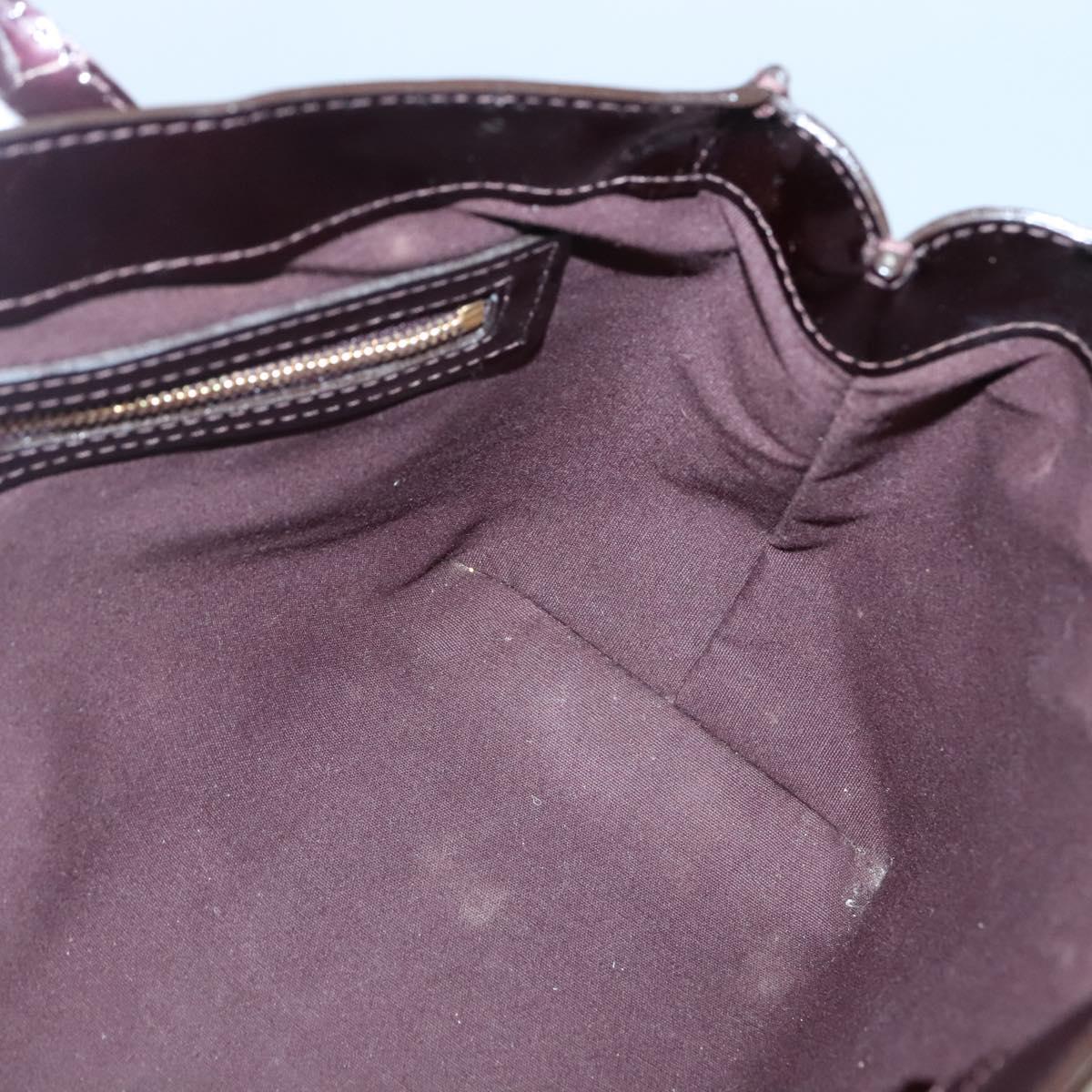 LOUIS VUITTON Monogram Vernis Wilshire PM Hand Bag Amarante M93641 Auth BA3874