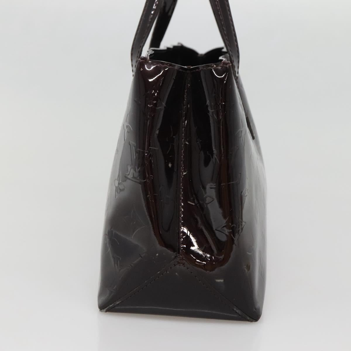 LOUIS VUITTON Monogram Vernis Wilshire PM Hand Bag Amarante M93641 Auth BA3874