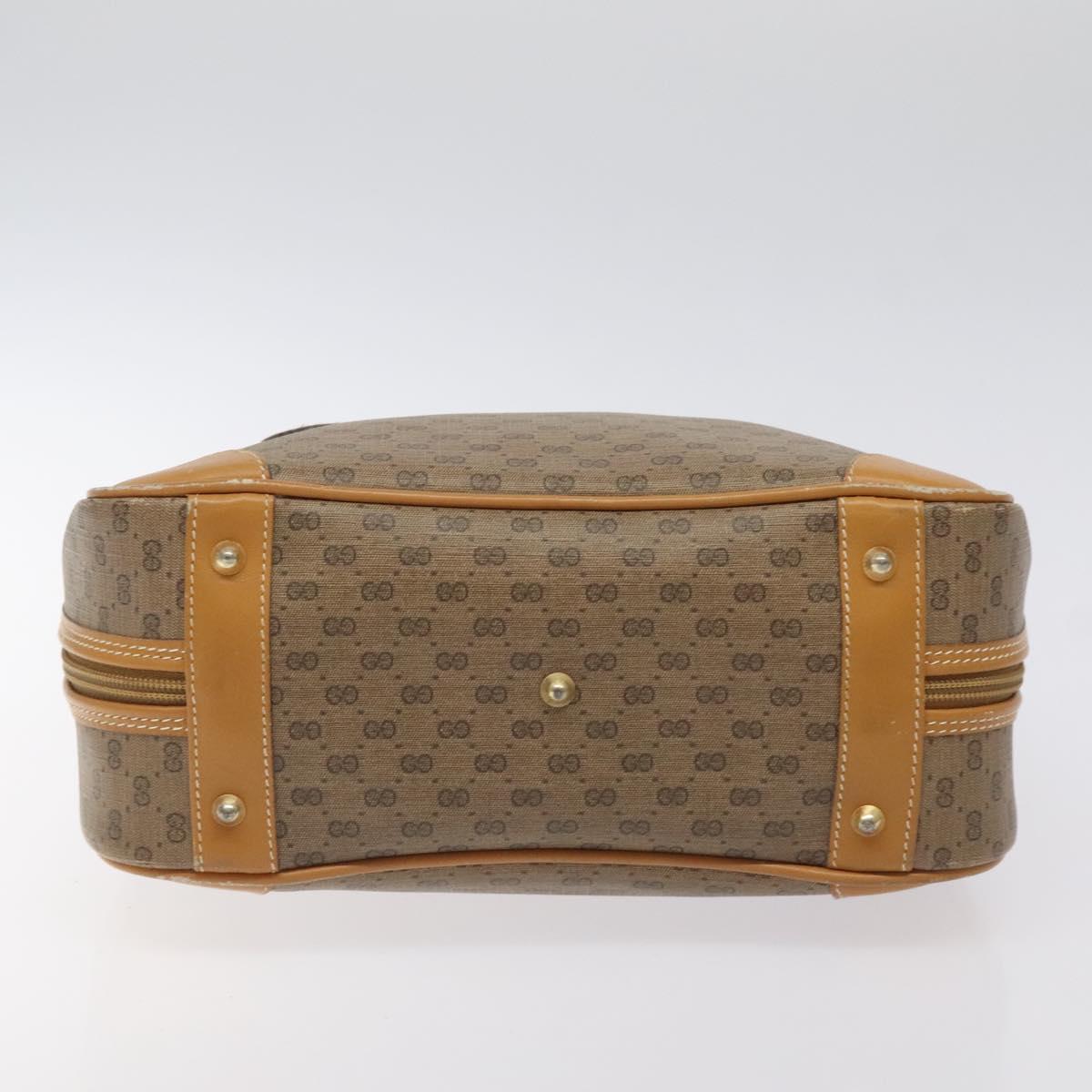 GUCCI Micro GG Supreme Hand Bag PVC Beige Gold 000 58 0090 Auth BA3877