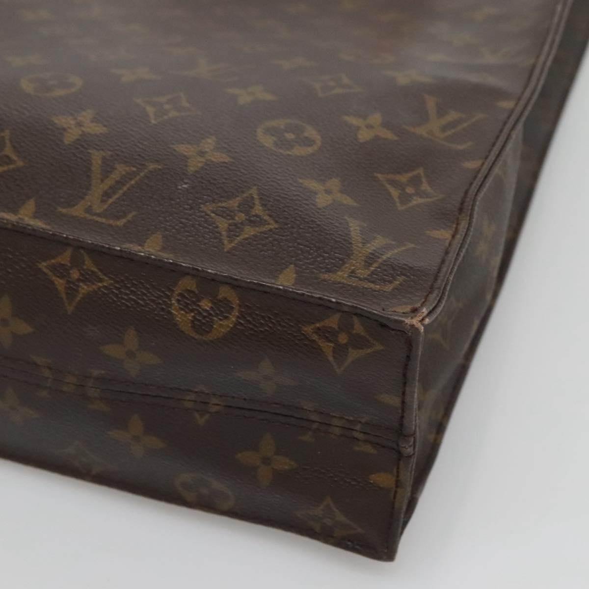 LOUIS VUITTON Monogram Sac Plat Hand Bag M51140 LV Auth BA3889