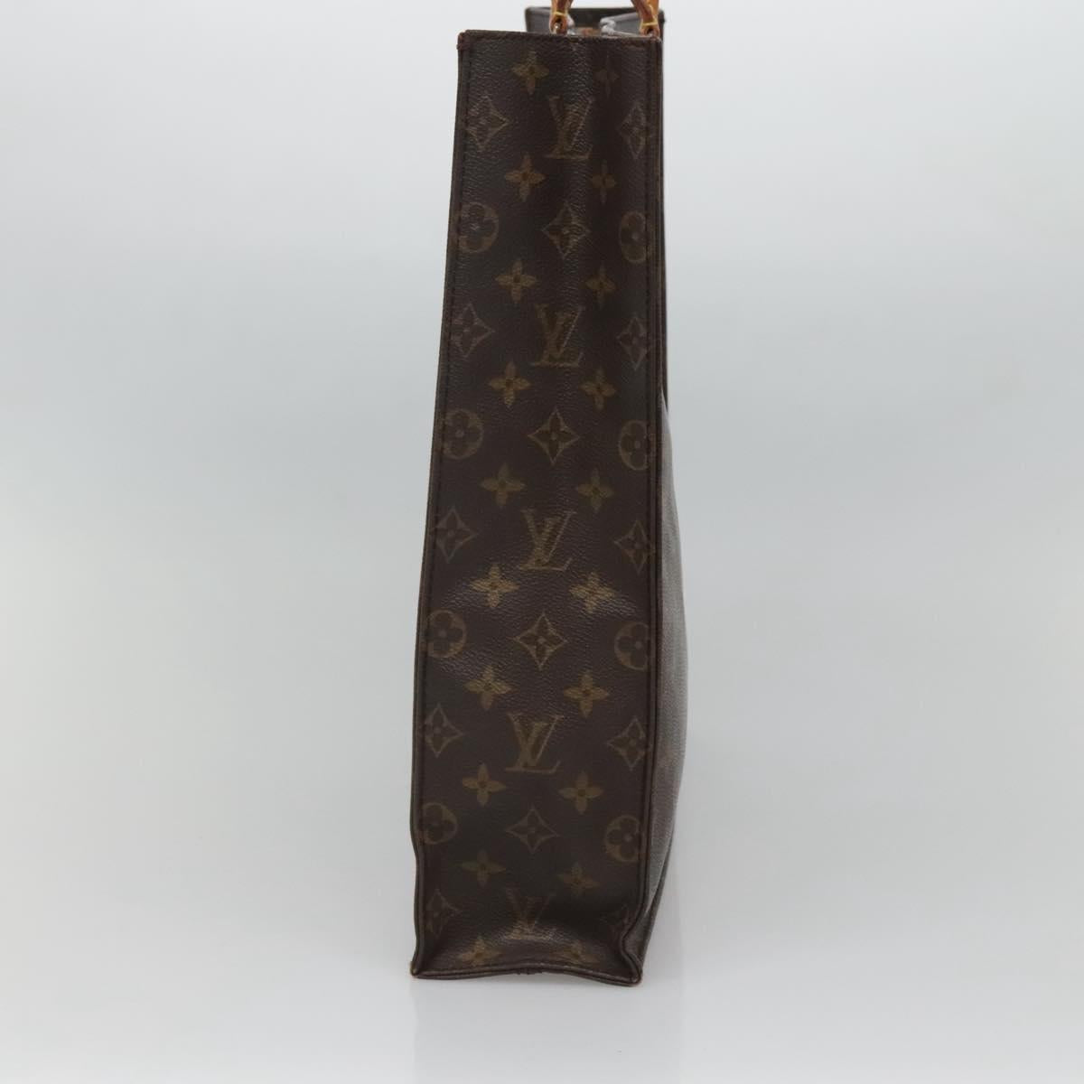 LOUIS VUITTON Monogram Sac Plat Hand Bag M51140 LV Auth BA3889