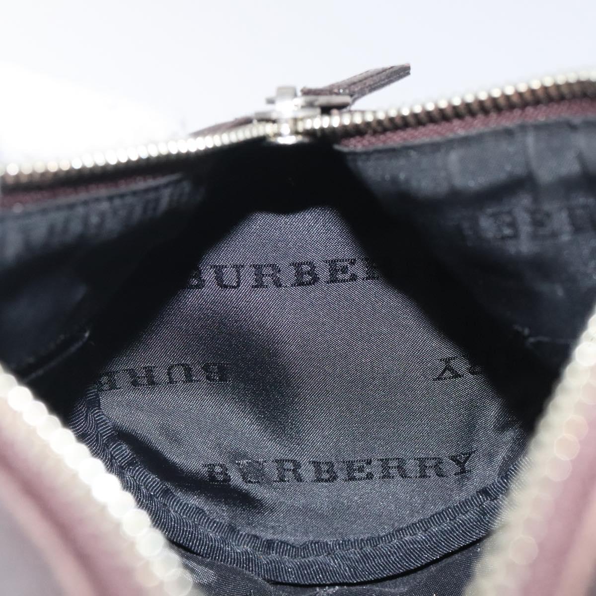 BURBERRY Nova Check Hand Bag Canvas Beige Silver Auth BA3892