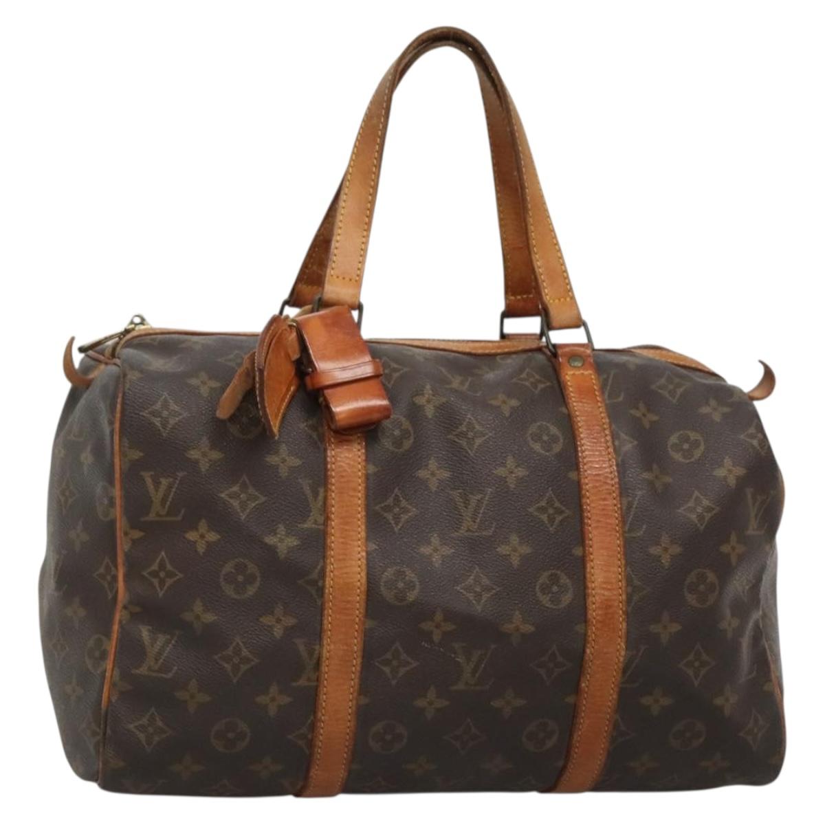 LOUIS VUITTON Monogram Sac Souple 35 Boston Bag M41626 LV Auth BA3899