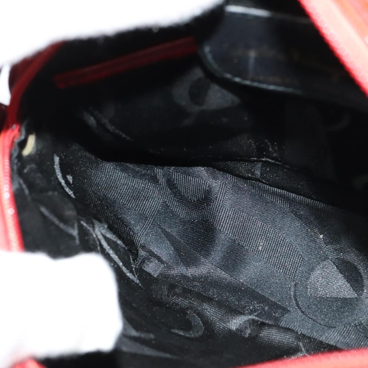 Salvatore Ferragamo Vala Shoulder Bag Patent leather Red Gold Auth BA3910