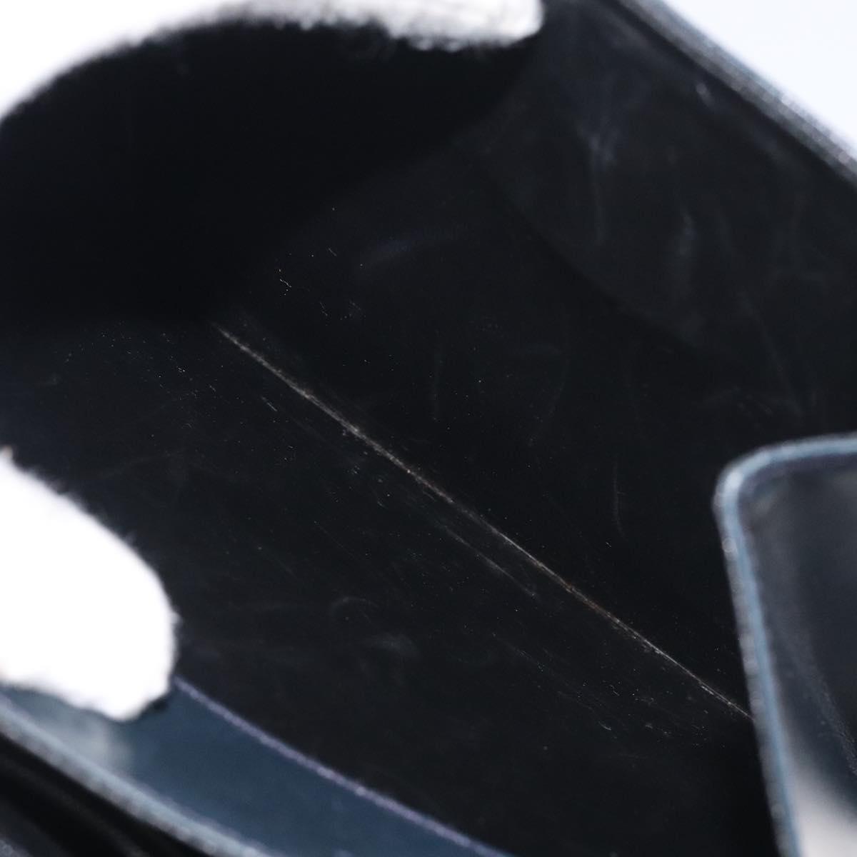 Salvatore Ferragamo Hand Bag Leather Black Gold Auth BA3911