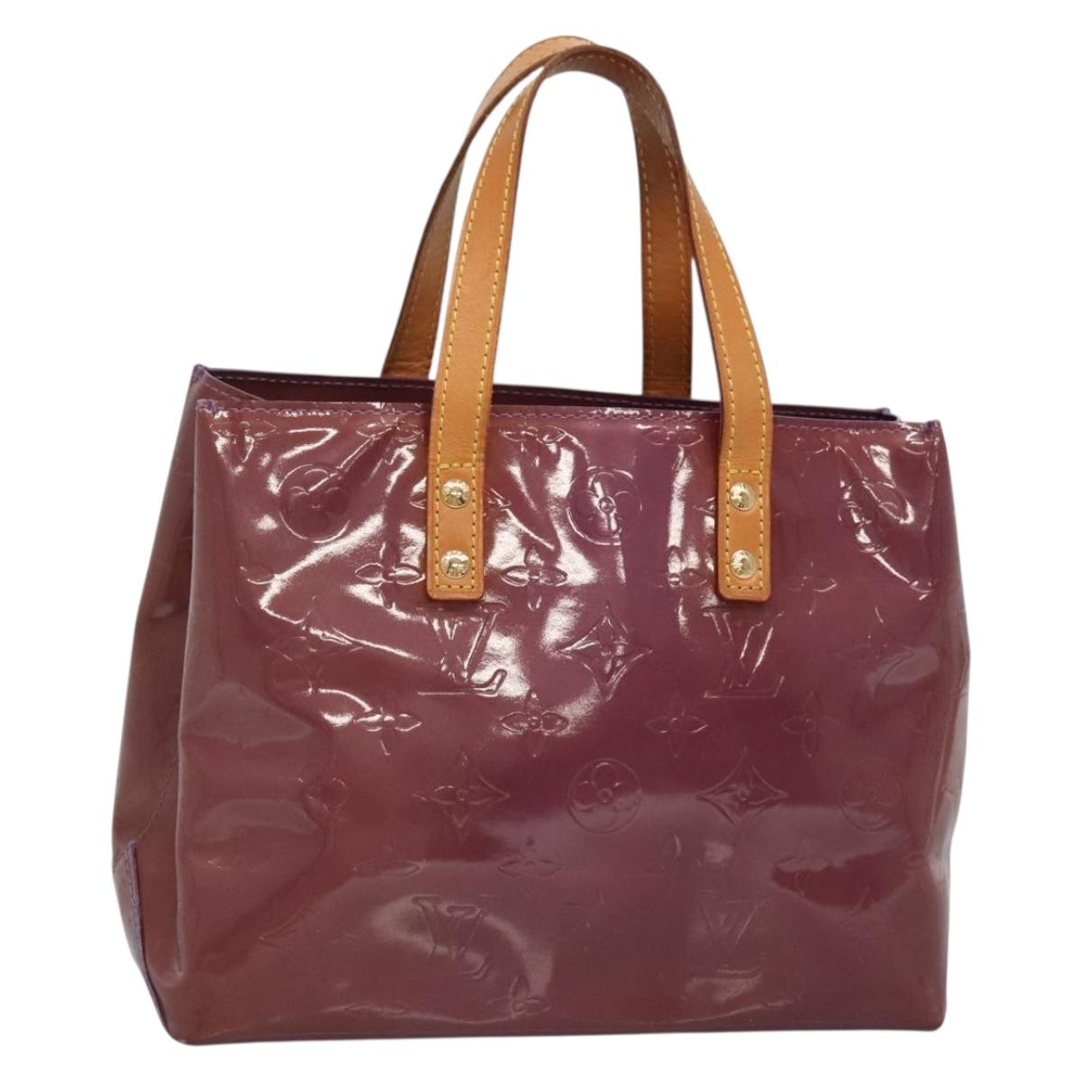 LOUIS VUITTON Monogram Vernis Reade PM Hand Bag Purple Viole M93578 Auth BA3912