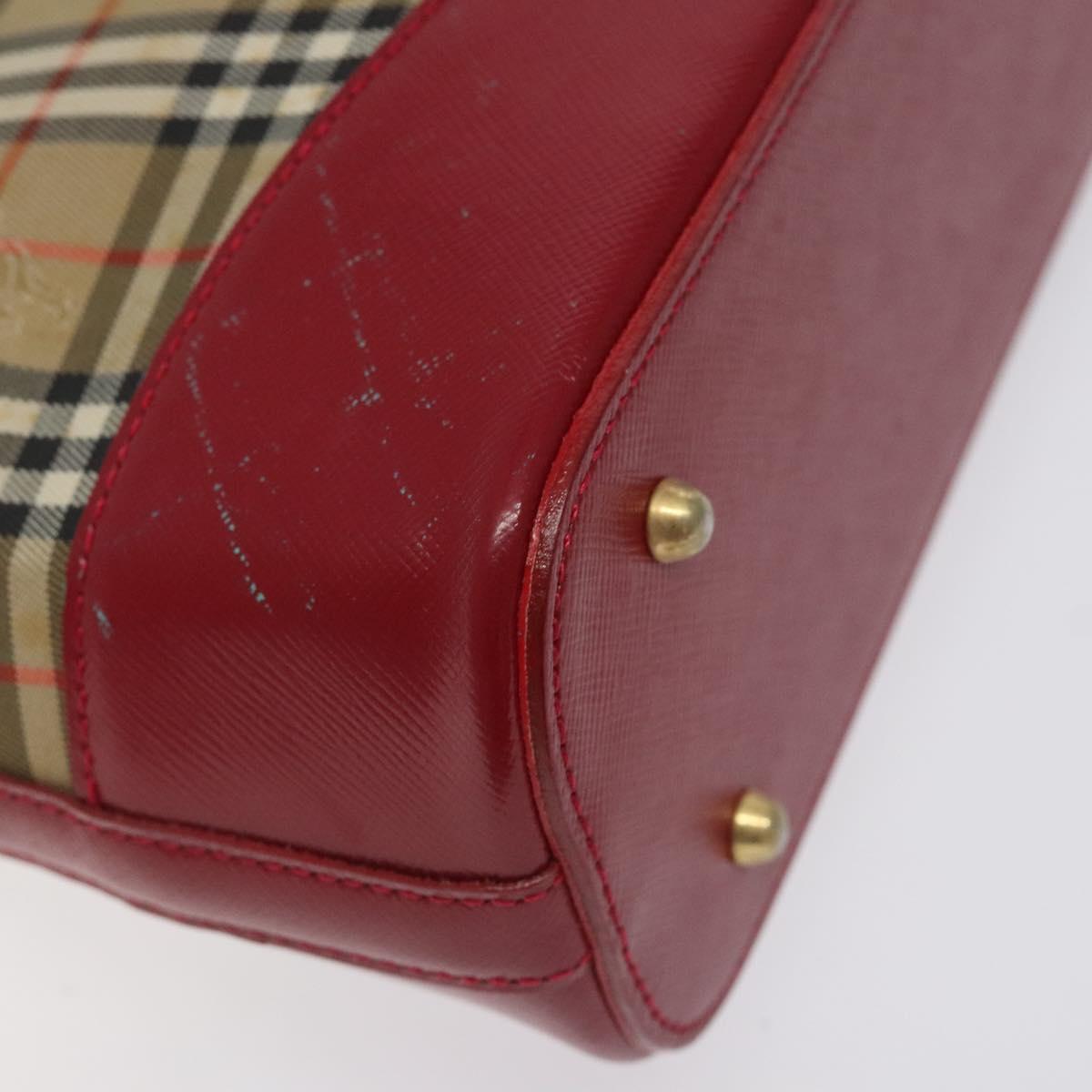 BURBERRY Nova Check Shoulder Bag Canvas Beige Gold Auth BA3917