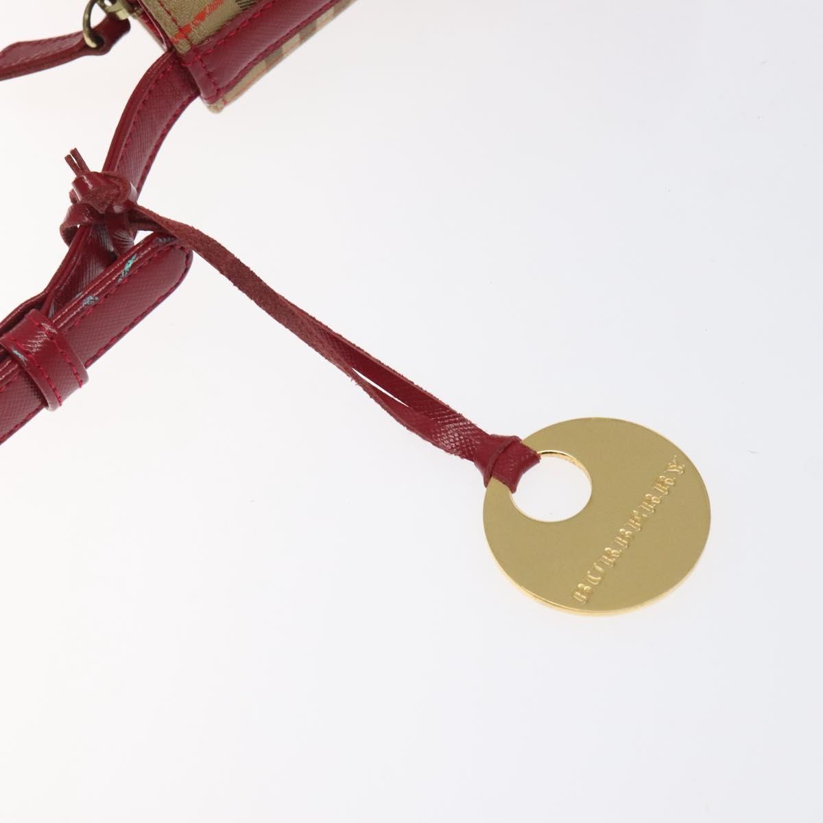 BURBERRY Nova Check Shoulder Bag Canvas Beige Gold Auth BA3917