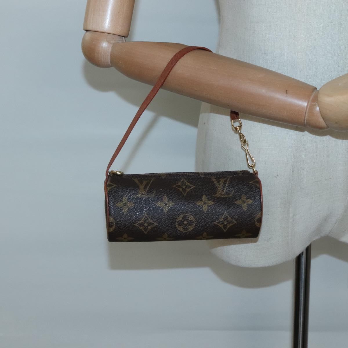 LOUIS VUITTON Monogram Papillon Pouch LV Auth BA3936