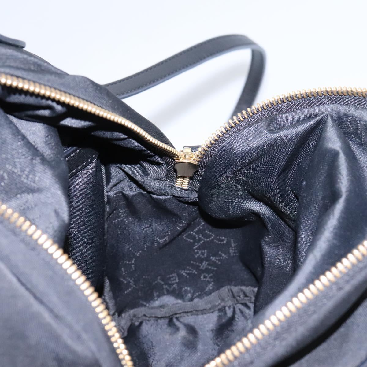 Stella MacCartney Backpack Nylon Gold Black Auth BA395