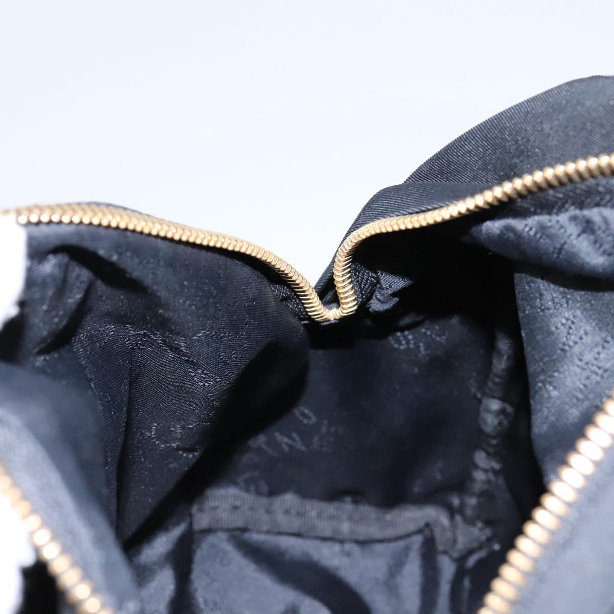 Stella MacCartney Backpack Nylon Gold Black Auth BA395