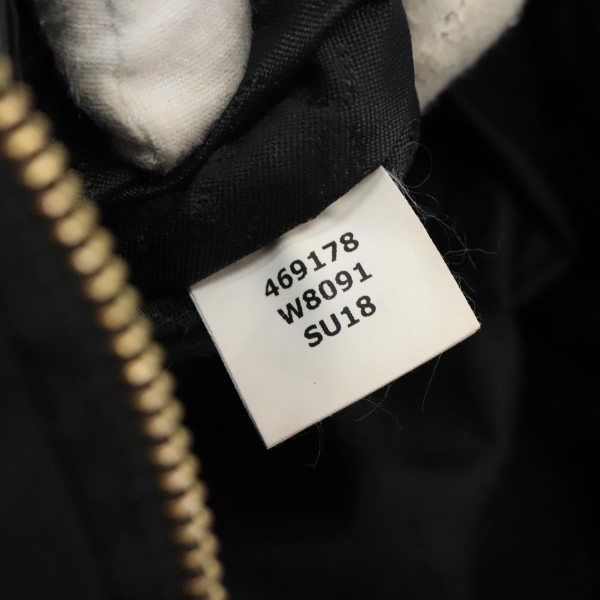 Stella MacCartney Backpack Nylon Gold Black Auth BA395