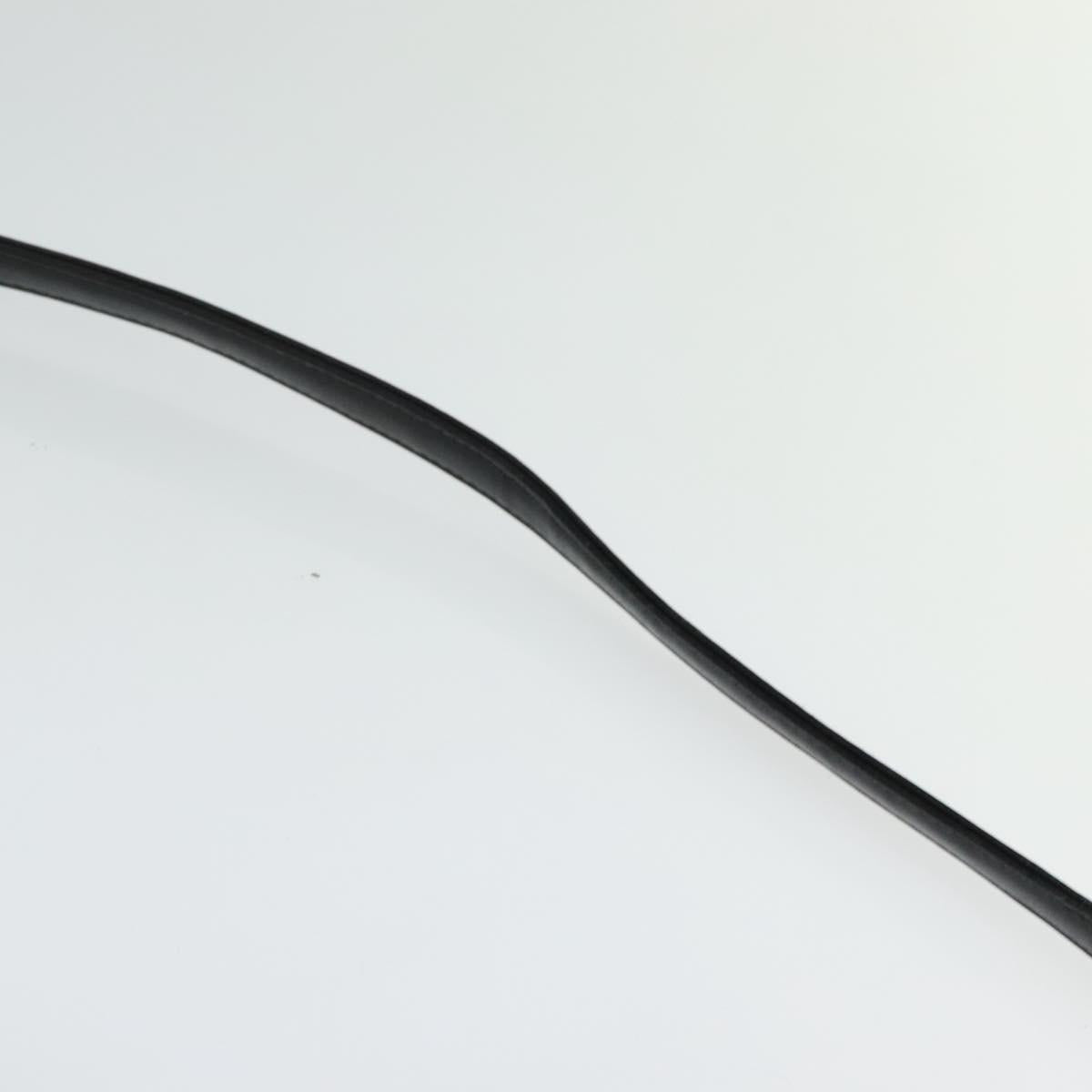 Christian Dior Shoulder Bag Leather Black Gold Auth BA3954