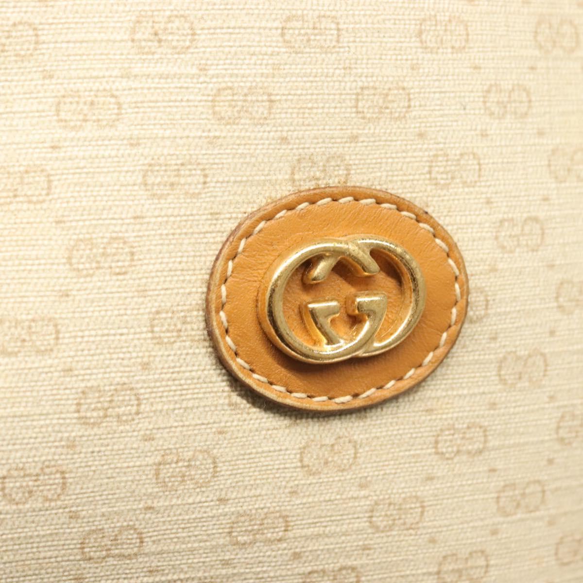 GUCCI Micro GG Supreme Shoulder Bag PVC Beige Gold 007 115 0088 Auth BA3970