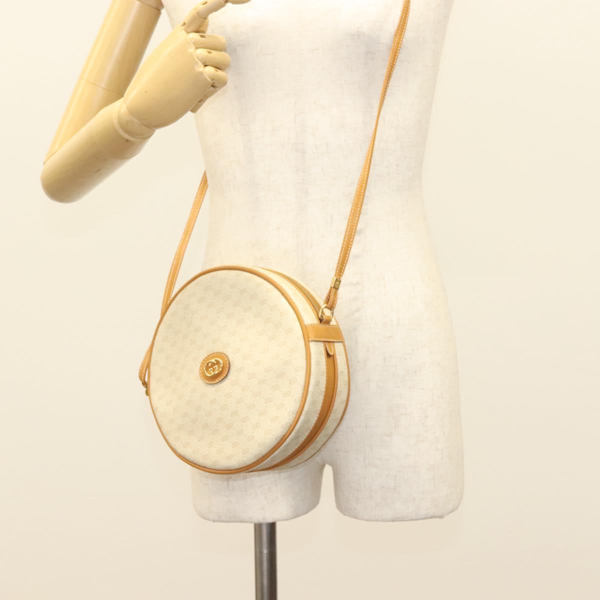 GUCCI Micro GG Supreme Shoulder Bag PVC Beige Gold 007 115 0088 Auth BA3970